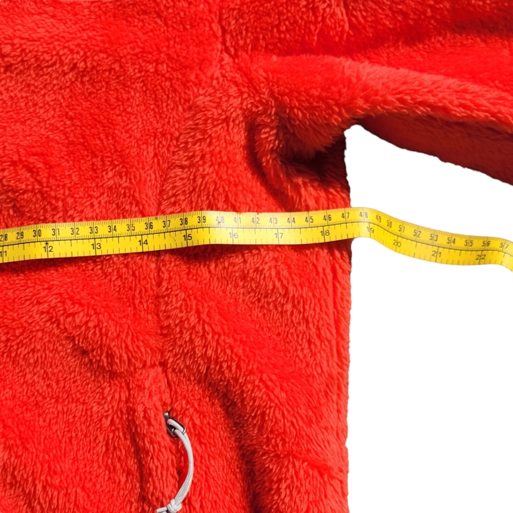 The North Face Vintage Fleece Bright Orange Red Fleece Zip Up Jacket Women's S - Picture 12 of 14